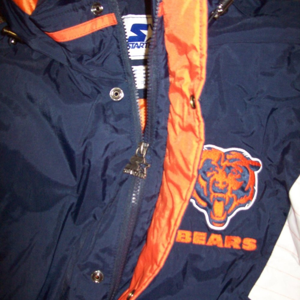 CHICAGO BEARS STARTER NFL Hooded Jacket 5X - Picture 14 of 14